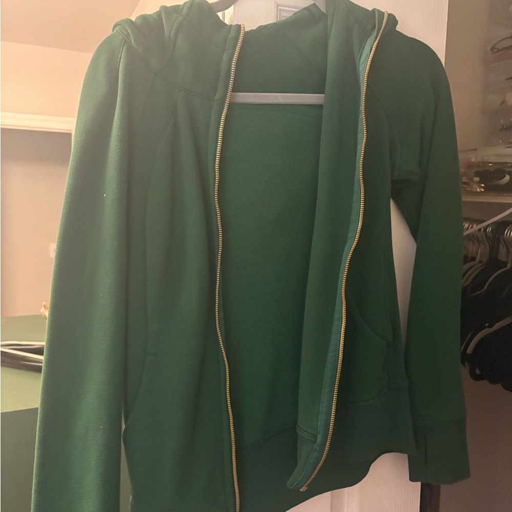 Green Zip-Up Lululemon Hoodie